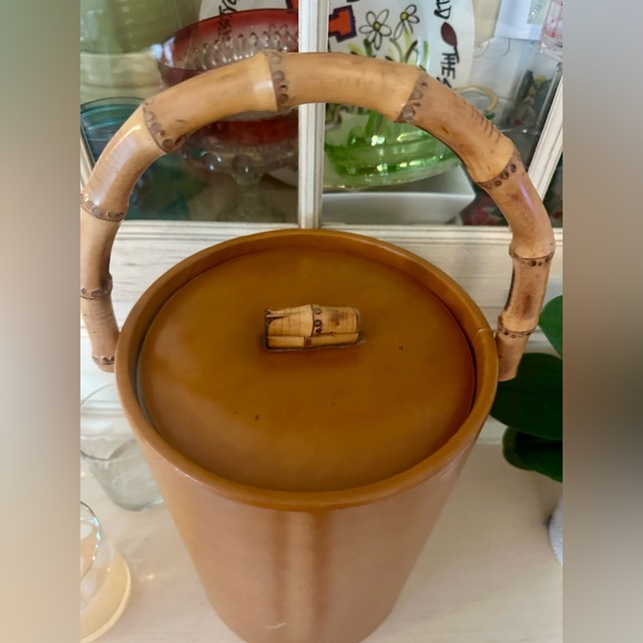 MCM vintage bamboo ice bucket - Picture 2 of 5